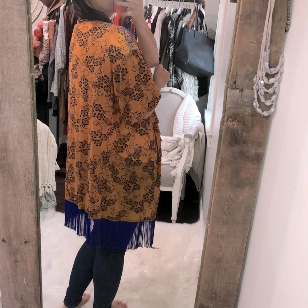 LulaRoe size XLarge floral embellished cardigan - Picture 2 of 6